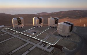 The observing platform on the top of Paranal mountain VLT Interferometer (VLTI), credit: ESO